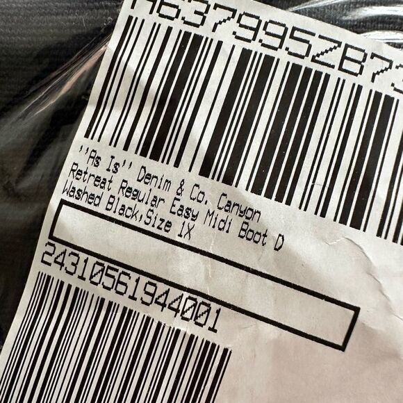 NWT Denim & Co Women’s Black  Long Sleeve Crew Neck Midi Boot Dress - 1XL - Picture 5 of 6